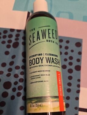 Seaweed Bath Co.-Hydrating Cleansing Body Wash - Citrus Vanilla - New- 12oz